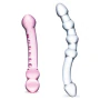 Glas Toy 2-Piece Double-Pleasure Glass Dildo Set