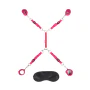Lux Fetish 7-Piece Bedspreaders Set Playful Restraint System - Hot Pink
