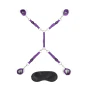 Lux Fetish 7-Piece Bedspreaders Set Playful Restraint System - Purple