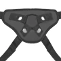 Lux Fetish Fully Adjustable Unisex Beginners Strap-On Harness with Satin Blindfold