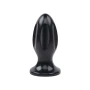 Lux Fetish Five Inch Grooved Butt Plug with Tapered and Suction Base