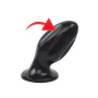 Lux Fetish Five Inch Grooved Butt Plug with Tapered and Suction Base