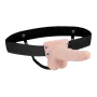 Lux Fetish Fully Adjustable Unisex Six Inch USB Rechargeable Strap-On with Balls Flesh