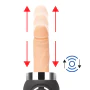 Lux Fetish USB Rechargeable Thrusting Compact Sex Machine with Remote Control and Two Dildos