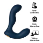 Svakom Iker Neo App-Controlled Rechargeable Interactive Pulsating Silicone Prostate Vibrator Navy Blue