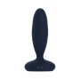 Svakom Jordan App-Controlled Rechargeable Thrusting Silicone Anal Vibrator Plug Navy Blue