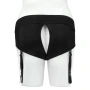 Unisex Crotchless Open-Back Lace Harness Briefs For Pegging