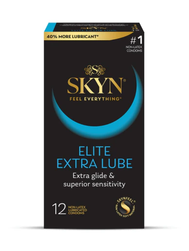 SKYN Elite Extra Lube 12 Count Non-Latex Condoms