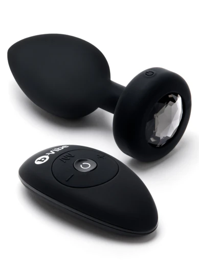 vibrating jewel plug - m/l