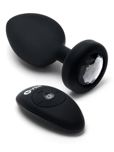 vibrating jewel plug -  xxl
