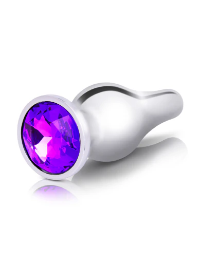 purple gem slimline tapered anal plug