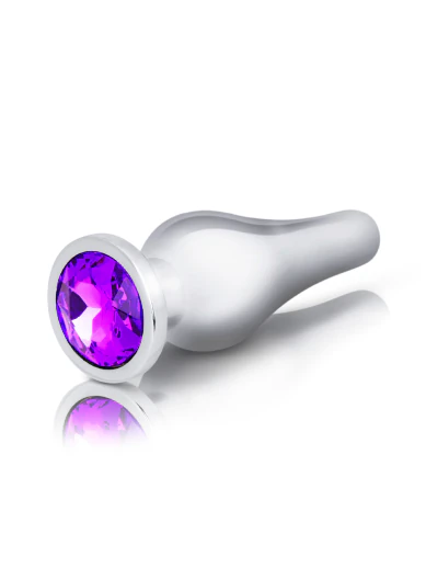 purple gem slimline tapered anal plug