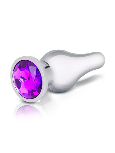 purple gem slimline tapered anal plug
