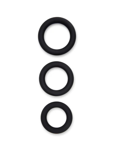 3 piece extra thick silicone cock ring set