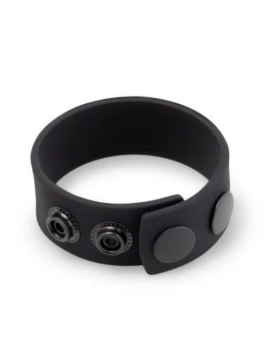 silicone cock strap - black