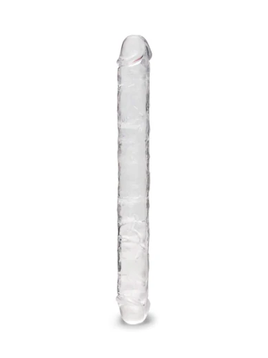15 inch double ended clear jelly dildo
