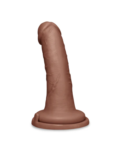6 inch realistic dildo - brown