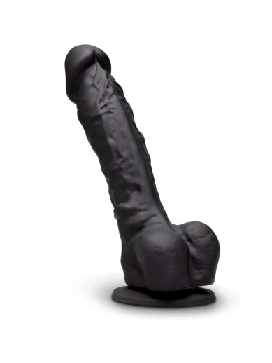 8 inch realistic dildo with suction cup - black