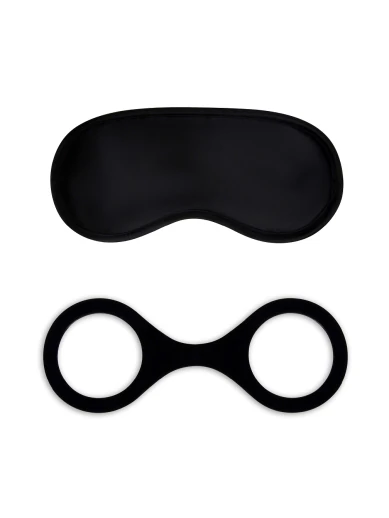 silicone cuffs with eye mask