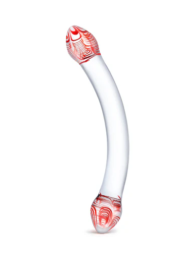 8” red head double dildo