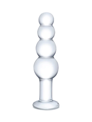 7.25” glass beaded butt plug