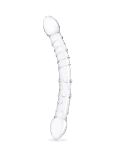 12” double-trouble glass dildo