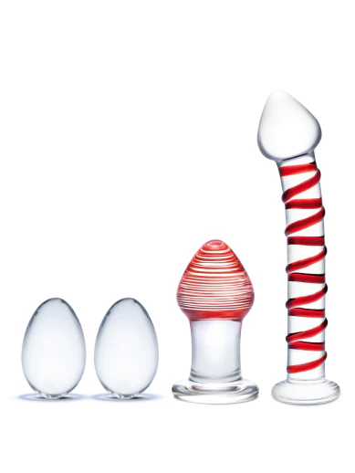 4-piece mr. swirly glass toy set