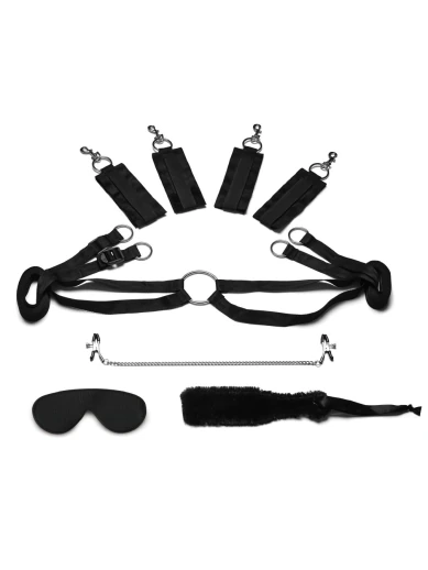 fuzzy lovers 4 piece bdsm set