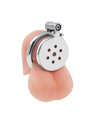 stainless steel flat inverted chastity cage