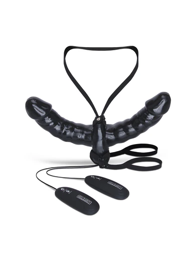 pleasure for two double-ended vibrating strap-on