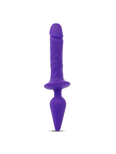 double pleasure vibrating dildo & butt plug