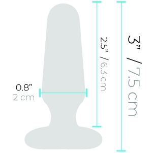 3″ seamless silicone butt plug -  pink