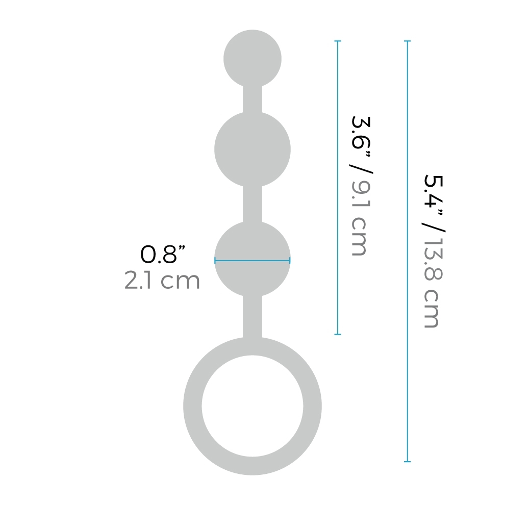 3 seamless silicone anal beads  - pink