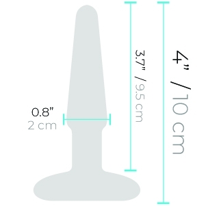 4″ seamless silicone butt plug -  pink
