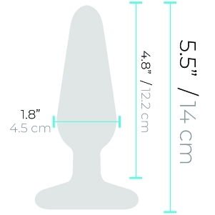 5.5″ seamless silicone butt plug - pink