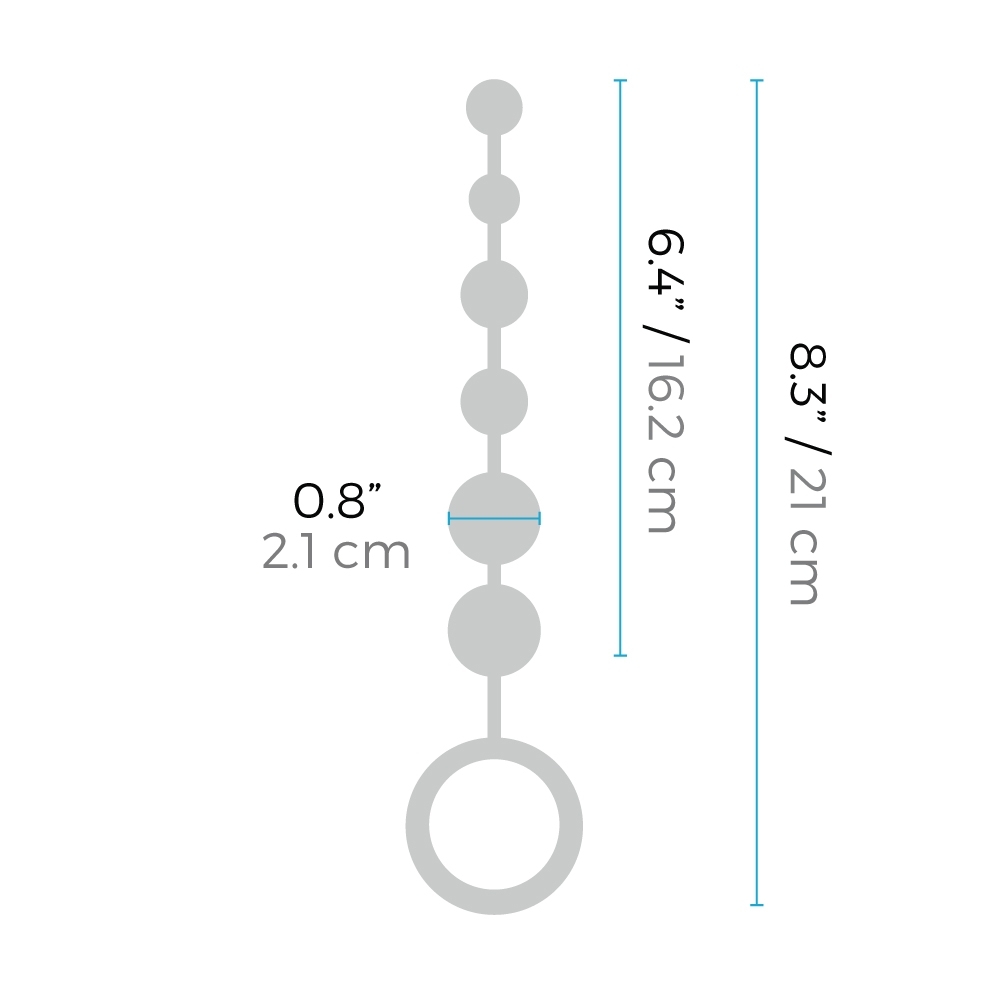 6 seamless silicone anal beads  - pink