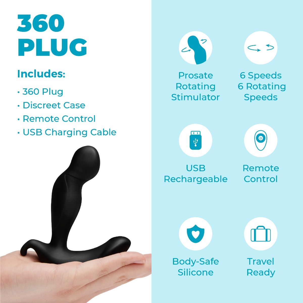b-Vibe 360 Plug Prostata 1 b-Vibe 360 Plug – Rotierender Prostata-Vibrator mit Fernbedienung. Exklusive bei RaiX Shop Konstanz bestellen