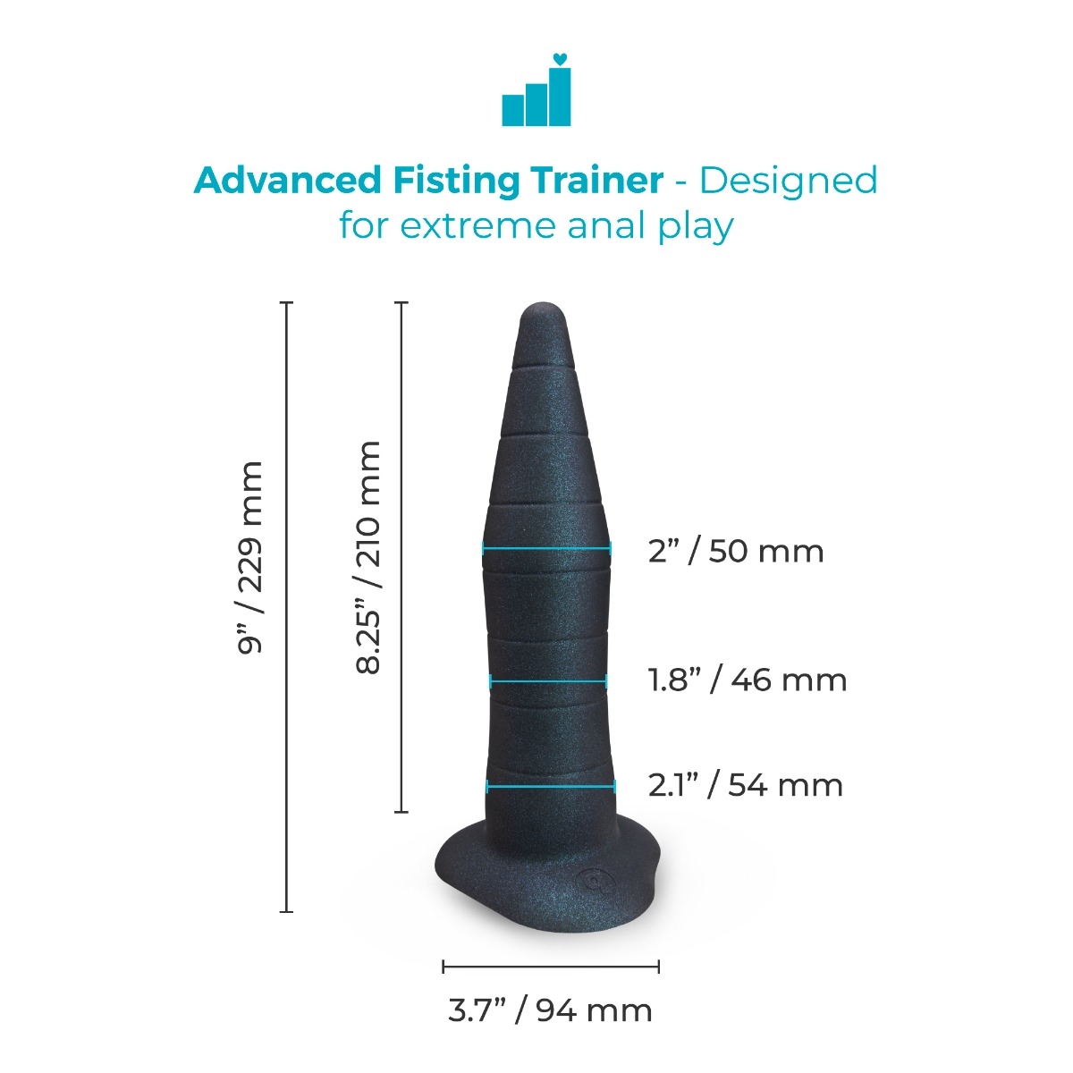 b-Vibe Anal Fisting Trainer 2 Anal Fisting Trainer aus Silikon mit 8.25” Insertable Länge, Saugnapf & IPX7. Für sichere, intensive Dehnung und schrittweise Erweiterung. Jetzt offiziell bestellen! Exklusive bei RaiX Shop Konstanz kaufen.