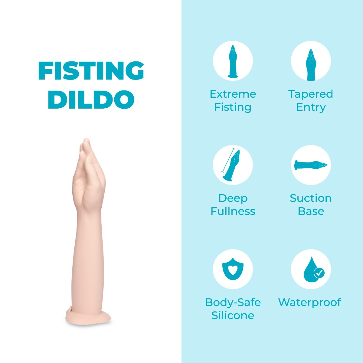 b-Vibe Hand Fisting Dildo 1 Realistischer 16.5" Hand Fisting Dildo aus Silikon mit Saugnapf, wasserdicht IPX7 & für intensive, tiefe Stimulation entwickelt. Jetzt offiziell bestellen! Exklusive bei RaiX Shop Konstanz kaufen.