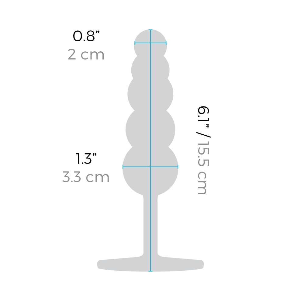 silver anal beads with handle base