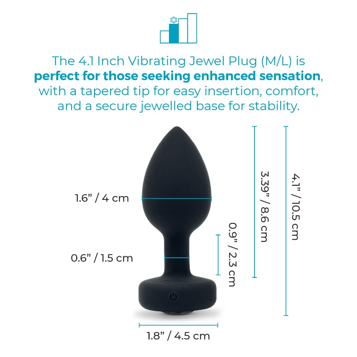 b-Vibe Vibrating Jewel Plug M/L 3 b-Vibe Vibrating Jewel Plug M/L Analplug 21 Modi . Exklusive bei RaiX Shop Konstanz bestellen
