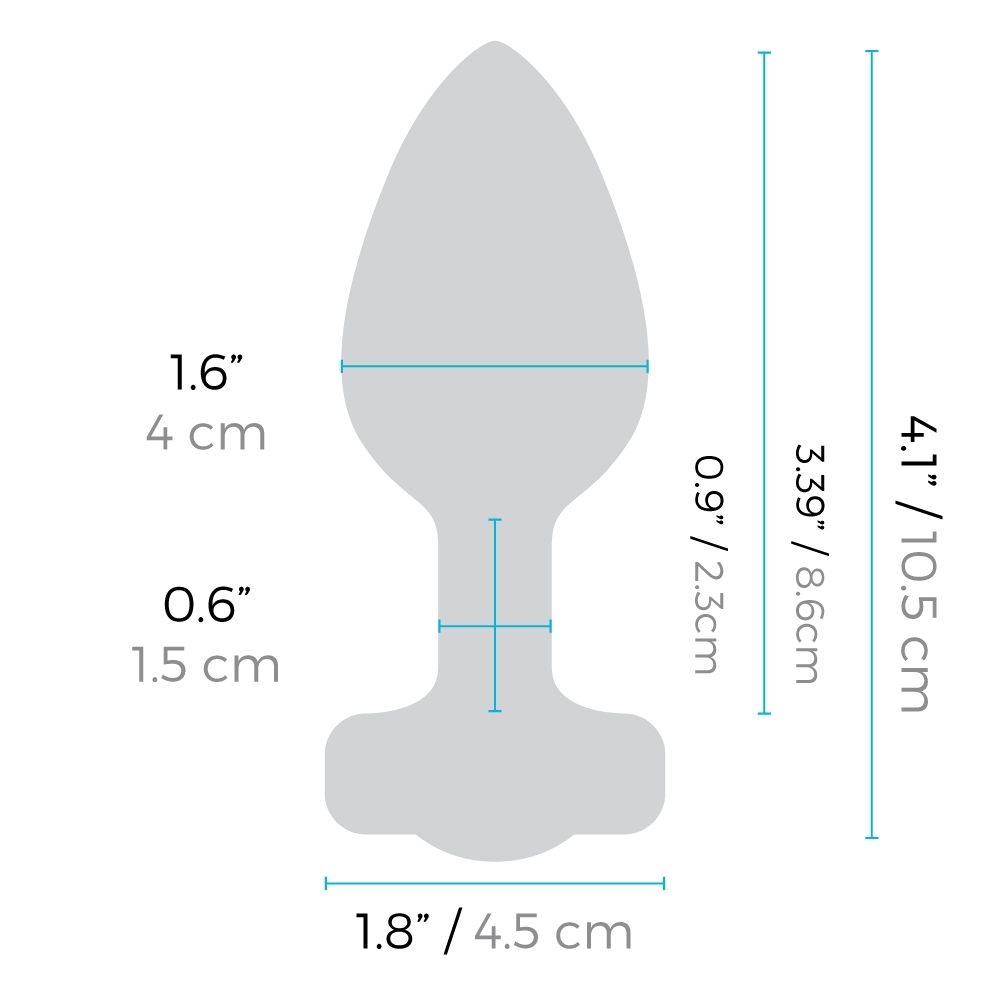 vibrating jewel plug - m/l