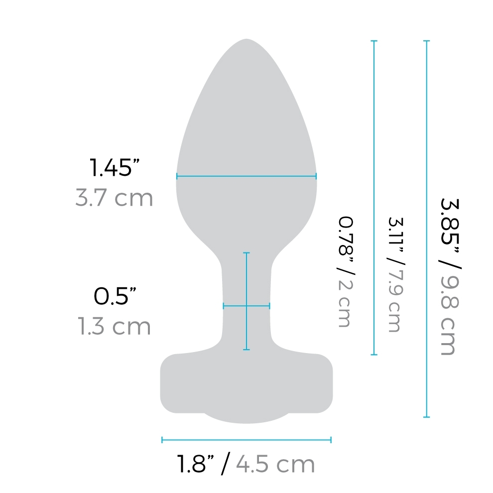 vibrating jewel plug - s/m
