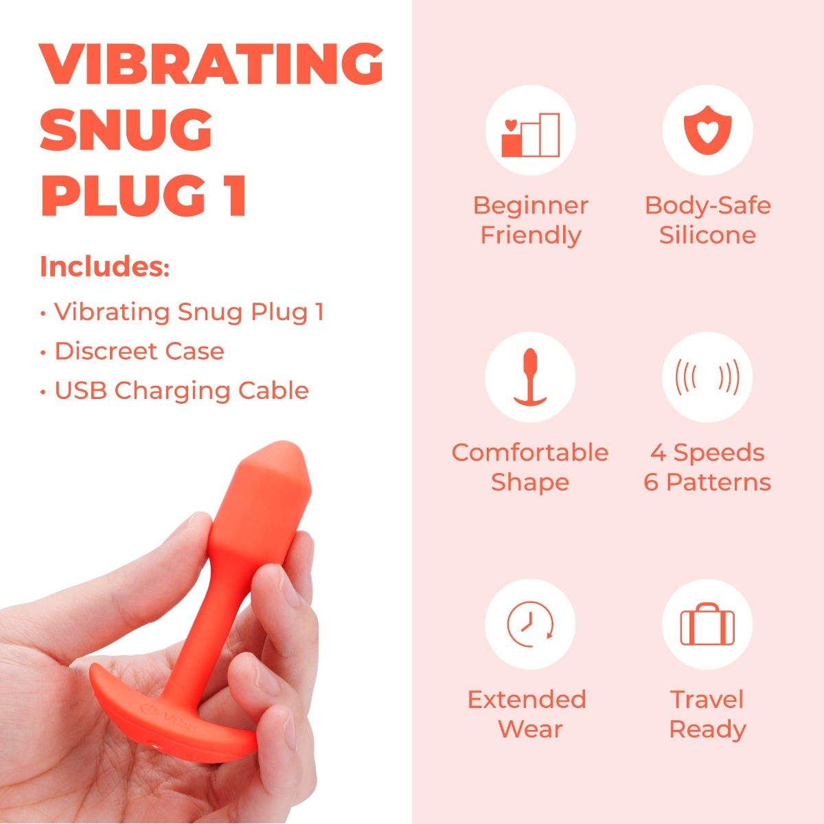 Perfekt für Anfänger & Anal-Training: Der b-Vibe Vibrating Snug Plug S. jetzt bei RaiX Shop Konstanz bestellen