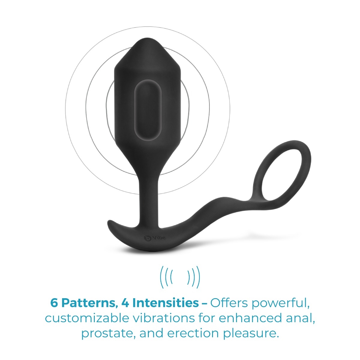 b-Vibe Vibrating Snug & Tug XL | Hybrid Cockring & Analplug. Exklusive bei RaiX Shop Konstanz kaufen