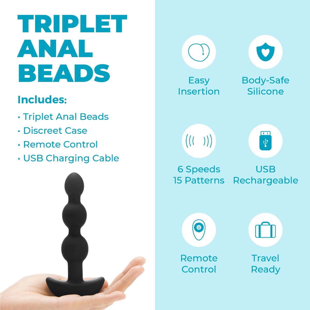 b-Vibe Triplet Vibrating Anal Beads | 2 Motoren & Fernbedienung. jetzte offeziel bei RaiX Shop Konstanz kaufen