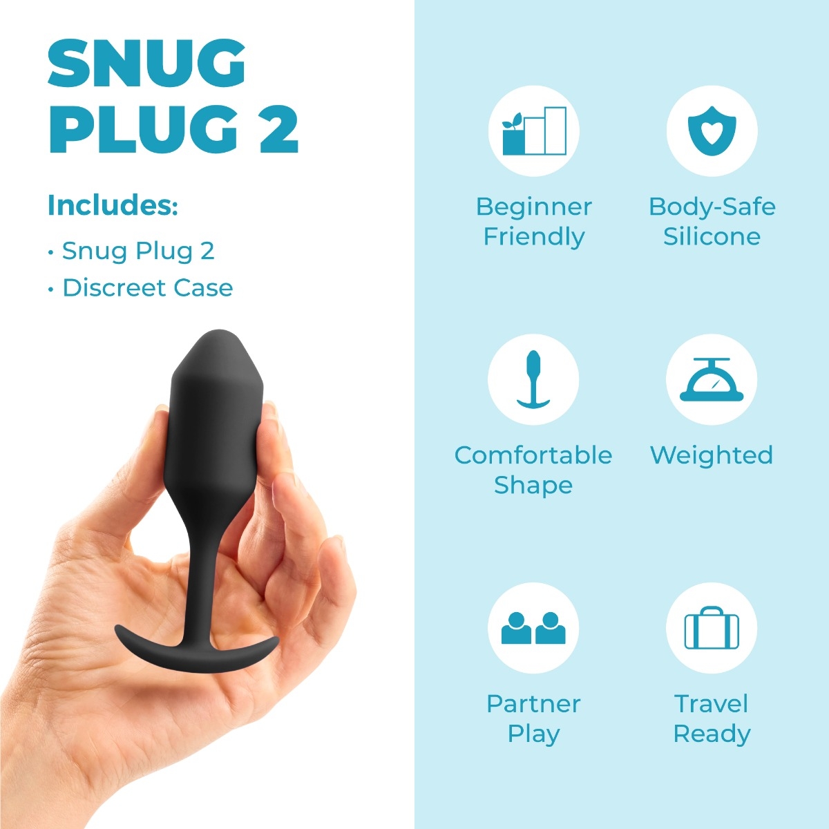 b-Vibe Vibrating Snug Plug 2 1 b-Vibe Vibrating Snug Plug 2 | Gewichteter Analplug Fortgeschrittene. jetzt bei RaiX Shop Konstanz bestellen