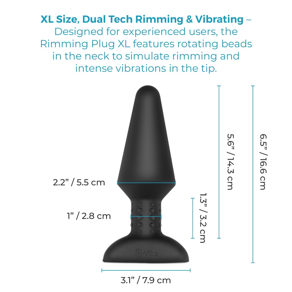 b-Vibe Rimming Plug XL mit 5,5 cm Durchmesser, 13 Modi & Fernbedienung. Für Fortgeschrittene & intensive Tiefenstimulation. Jetzt bei RaiX Shop Konstanz offiziell bestellen!