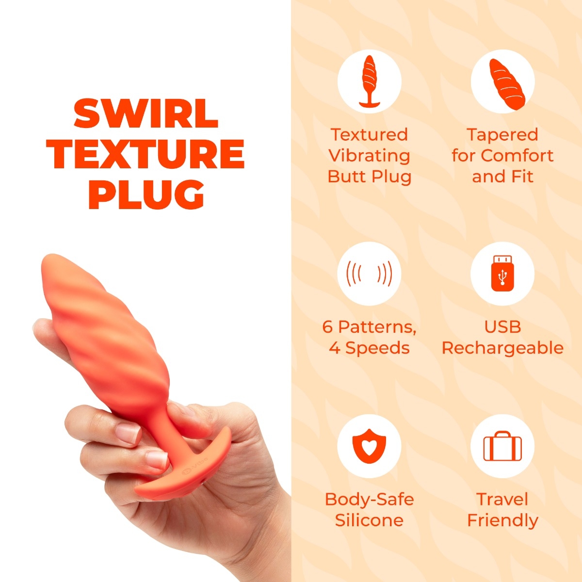 Entdecke den B-Vibe Swirl: Einzigartige Rippen-Textur für intensives Ausfüllen. 6 Vibrationsmodi, weiches Silikon & perfekt für Fortgeschrittene. Jetzt shoppen!  Jetzt offiziell bestellen!  Exklusive bei RaiX Shop Konstanz kaufen.