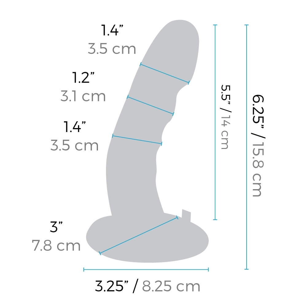 pegasus 6” curved ripple vibrating pegging dildo set with harness
